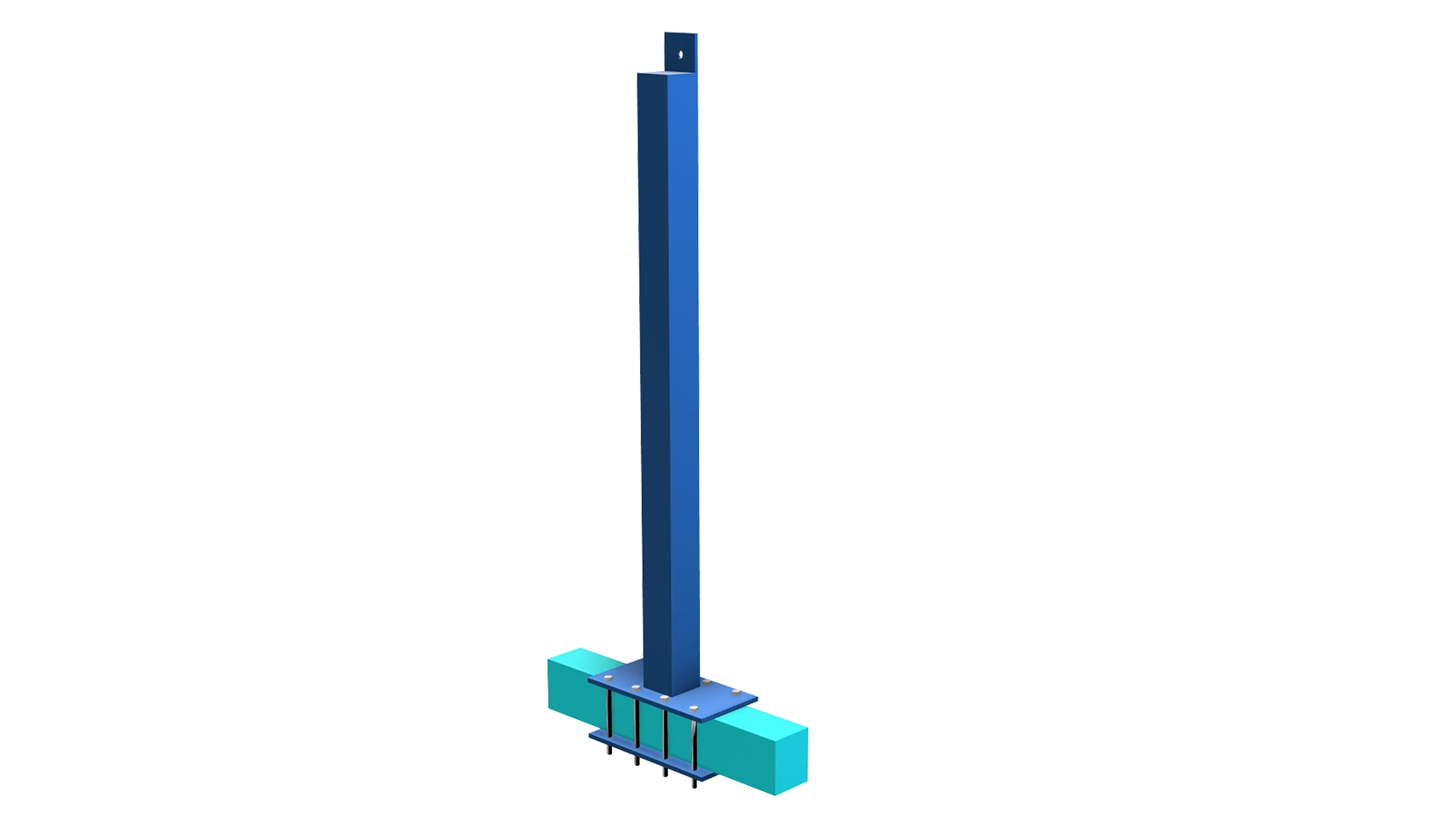 Pole for pipe racks